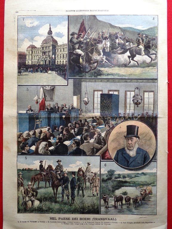 La Tribuna Illustrata 15 Ottobre 1899 Crispi Palermo Transvaal Testa …