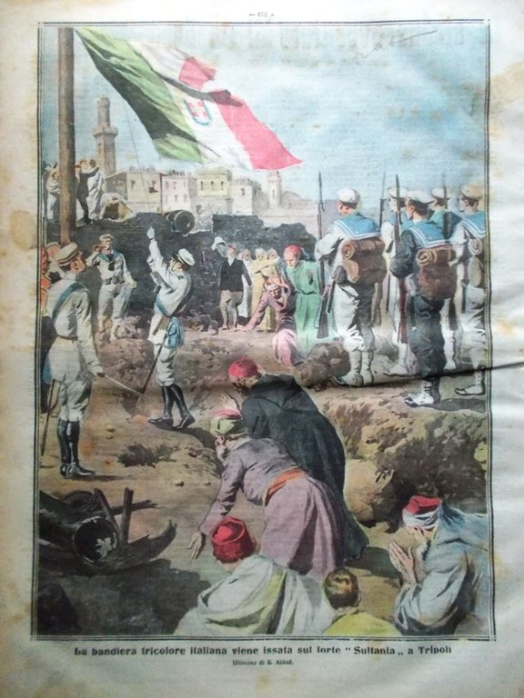 La Tribuna Illustrata 15 Ottobre 1911 Occupazione Tripolitania Cirenaica Turchi
