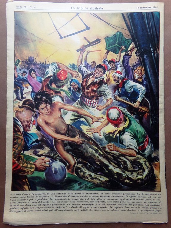 La Tribuna Illustrata 15 Settembre 1963 Chiara Faulkner Ascari Badoglio …