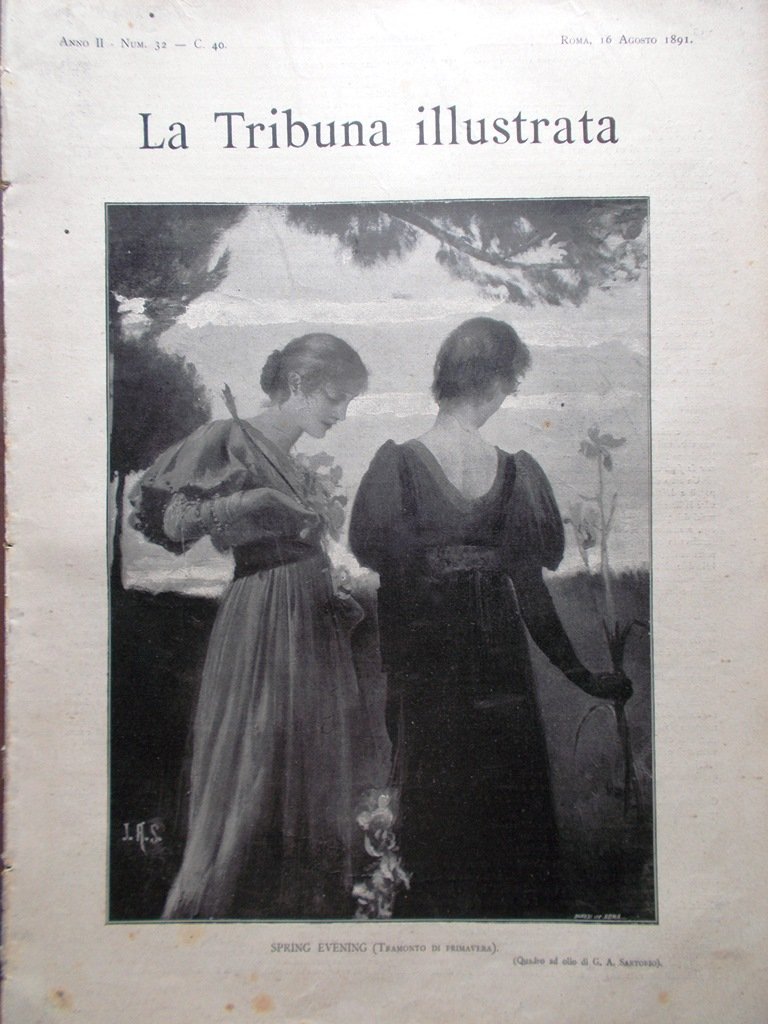 La Tribuna Illustrata 16 Agosto 1891 Augusto Vitu Mondovì Lapide …
