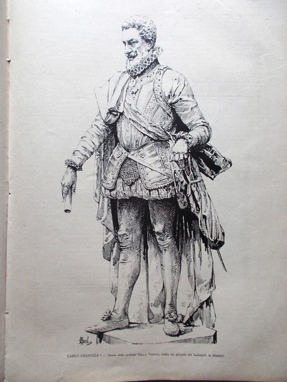 La Tribuna Illustrata 16 Agosto 1891 Augusto Vitu Mondovì Lapide …