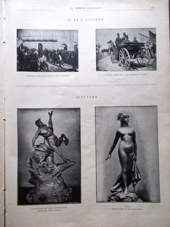 La Tribuna Illustrata 16 Agosto 1891 Augusto Vitu Mondovì Lapide …