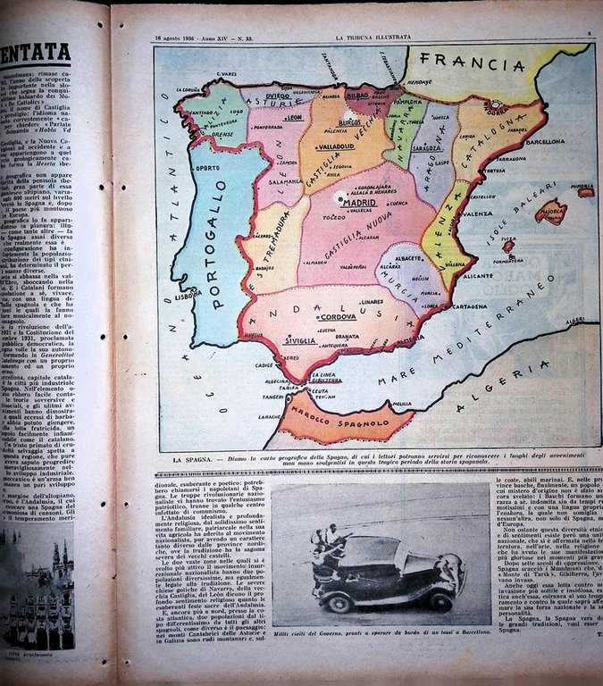 La Tribuna Illustrata 16 Agosto 1936 Spagna Guerra Civile Cinema …