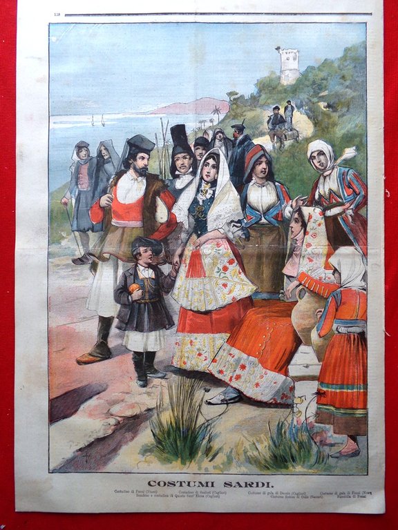 La Tribuna Illustrata 16 Aprile 1899 Viaggio Sovrani Sardegna Cagliari …
