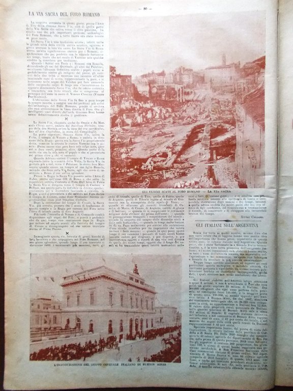 La Tribuna Illustrata 16 Febbraio 1902 Cina Feroci Foro Romano …