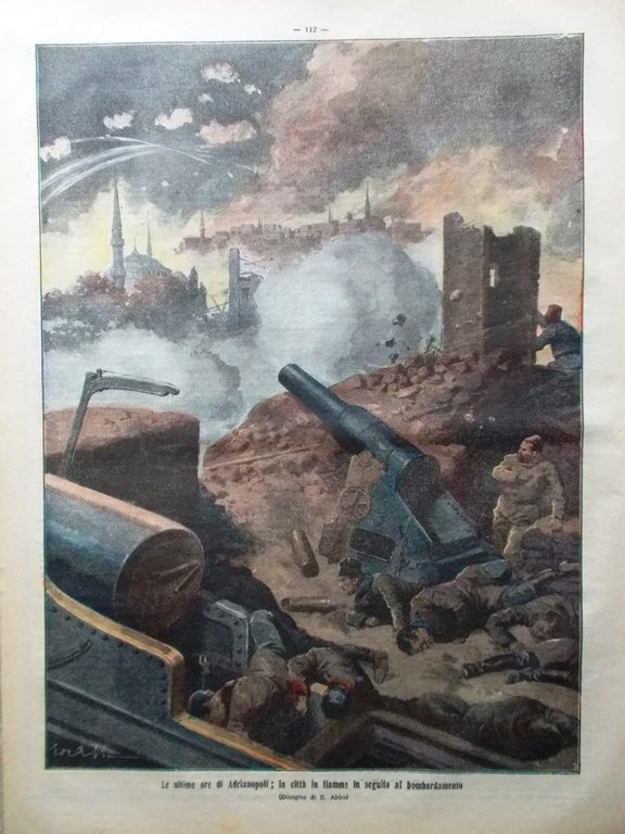 La Tribuna Illustrata 16 Febbraio 1913 Turchi Kavak Wagner Pozzuoli …