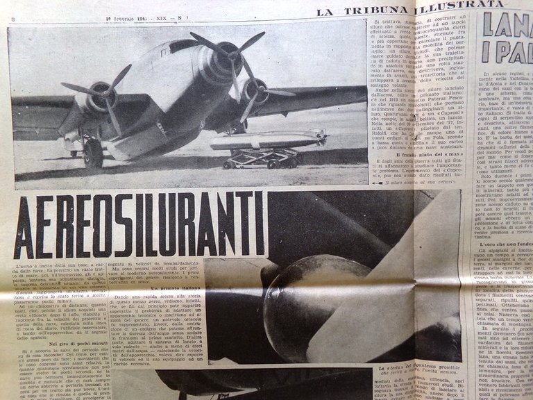 La Tribuna Illustrata 16 Febbraio 1941 WW2 Ciclismo Campi Amianto …