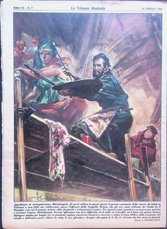 La Tribuna Illustrata 16 Febbraio 1964 Saturn Papa Paolo VI …