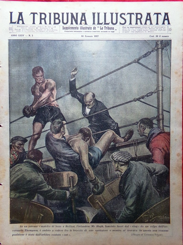 La Tribuna Illustrata 16 Gennaio 1927 McHugh Rizzo Morva Mikado …