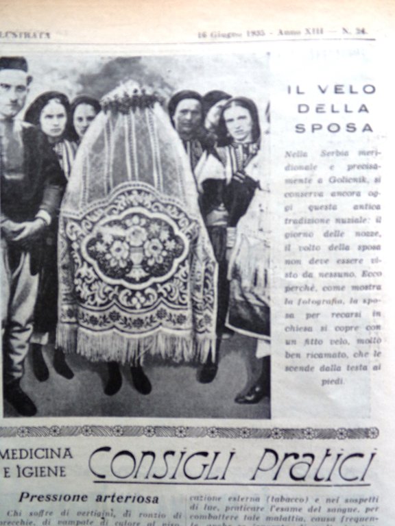 La Tribuna Illustrata 16 Giugno 1935 Castiglioni Nuvolari Isola d'Ischia …