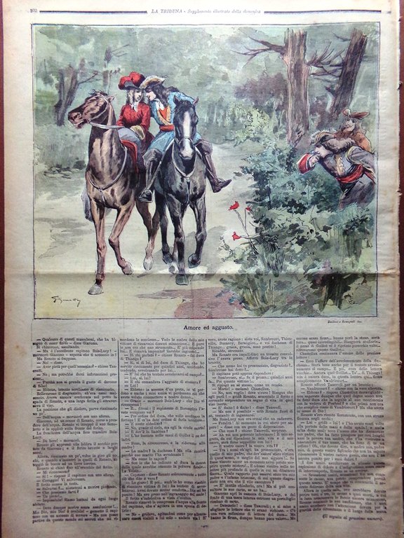 La Tribuna Illustrata 16 Luglio 1893 Omeopatia Hahnemann Guy Maupassant …