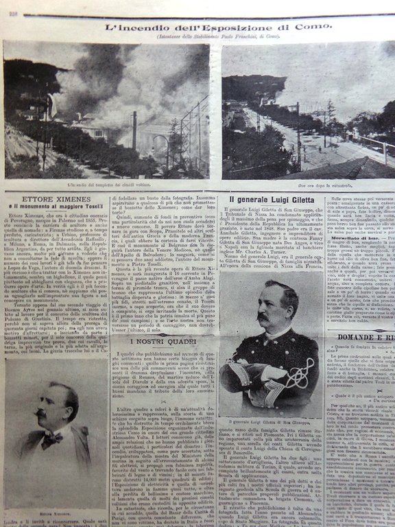 La Tribuna Illustrata 16 Luglio 1899 Dreyfus Rennes Incendio Fiera …