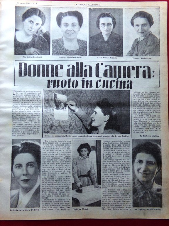 La Tribuna Illustrata 16 Maggio 1948 Clara Petacci Duce Benedetti … | Immagine Gallery 2