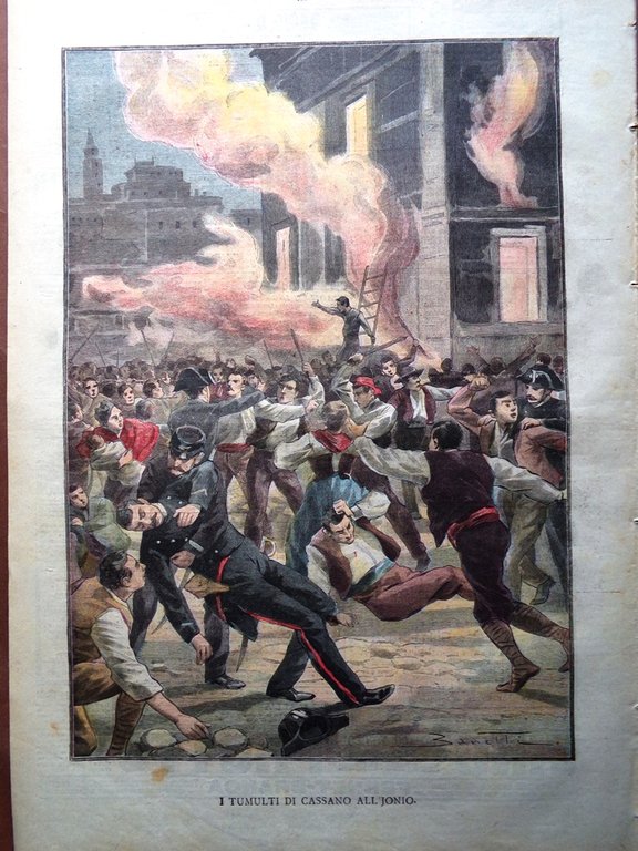 La Tribuna Illustrata 16 Marzo 1902 Tumulti Cassano Biancheri Pergamo …