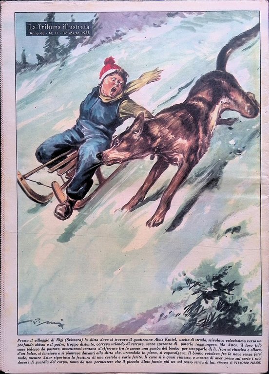 La Tribuna Illustrata 16 Marzo 1958 Casties Labrande Rigi Teddy …