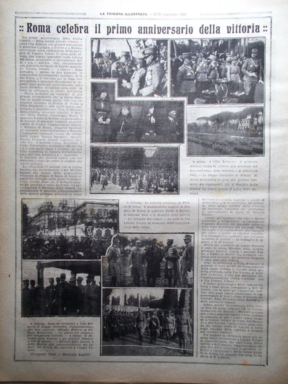 La Tribuna Illustrata 16 Novembre 1919 Alpino Trento Sconfitta Germania …