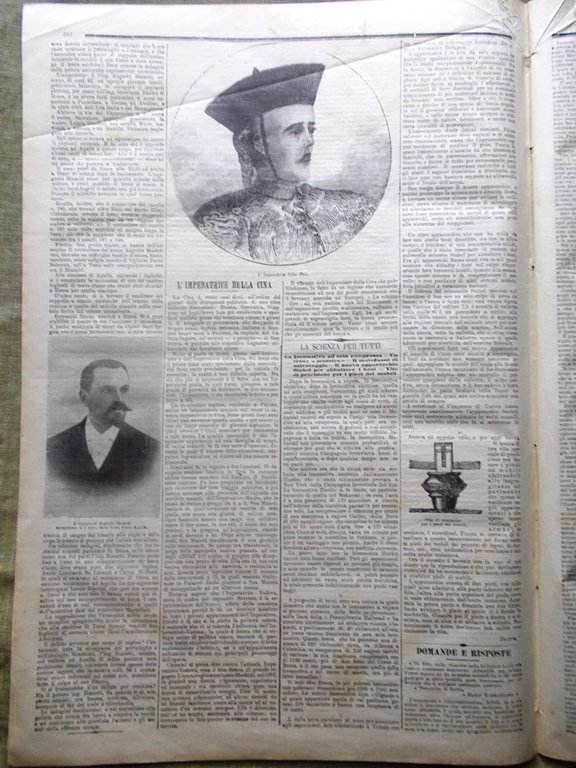 La Tribuna Illustrata 16 Ottobre 1898 Augusto Bianchi Imperatore Cina …