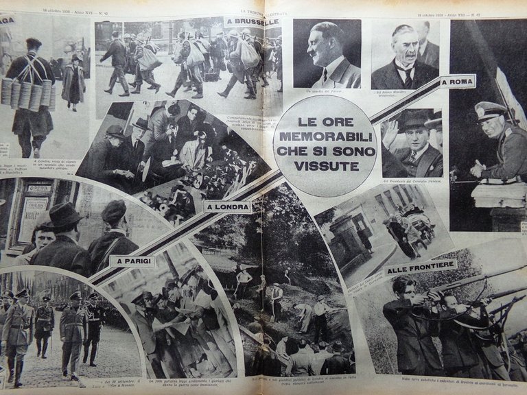 La Tribuna Illustrata 16 Ottobre 1938 Sudeti Germania Beniamino Gigli …
