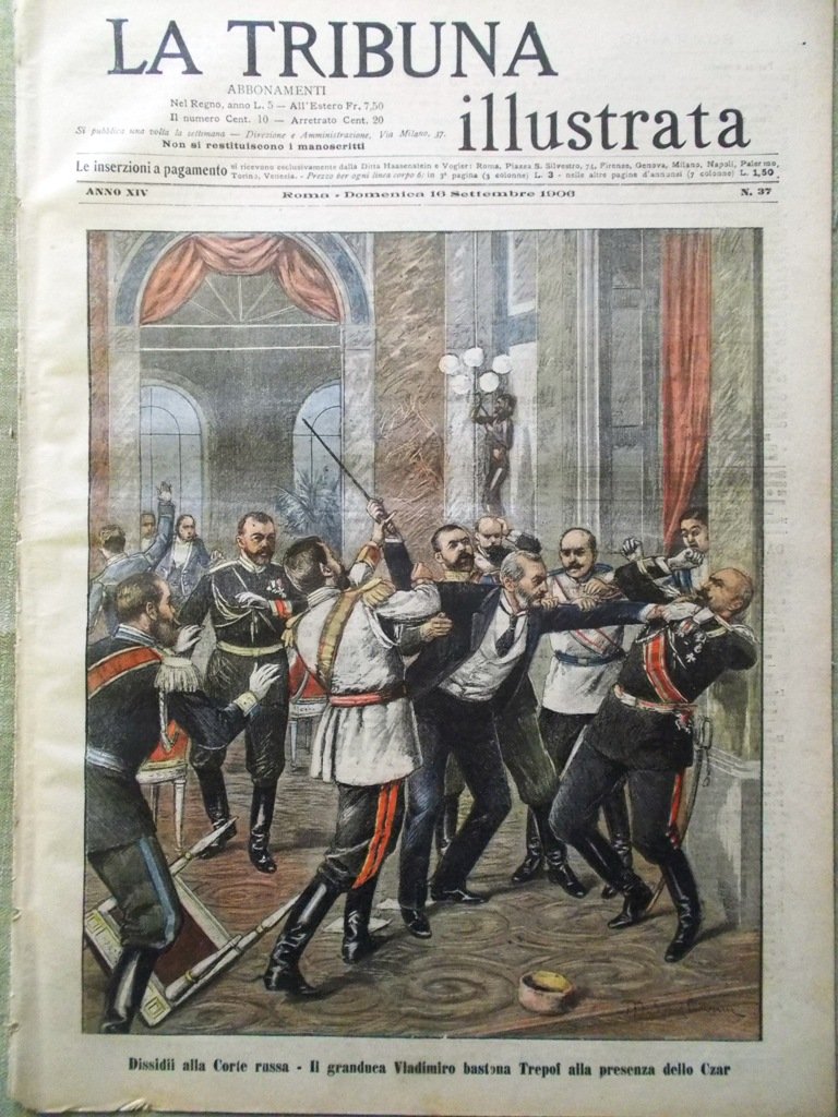 La Tribuna Illustrata 16 Settembre 1906 Morte di Giacosa Salò …
