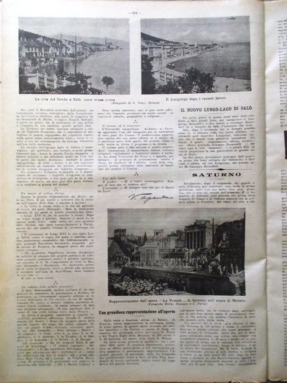 La Tribuna Illustrata 16 Settembre 1906 Morte di Giacosa Salò …