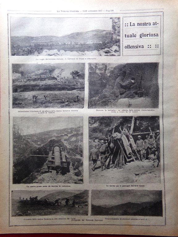 La Tribuna Illustrata 16 Settembre 1917 WW1 Bainsizza Cadorna Isonzo … | Immagine Gallery 4