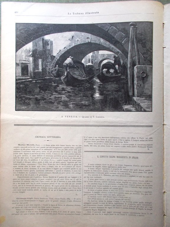 La Tribuna Illustrata 17 Agosto 1890 Stazioni Balneari Montecatini Anagni …