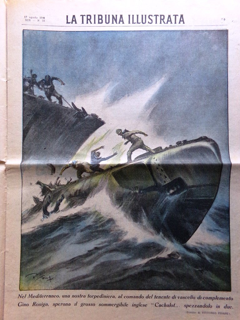 La Tribuna Illustrata 17 Agosto 1941 WW2 Morte Bruno Mussolini …