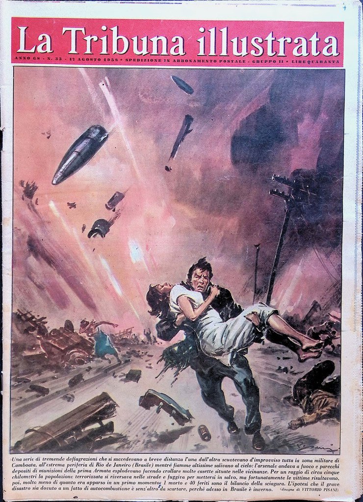 La Tribuna Illustrata 17 Agosto 1958 Esplosioni Camboata Rio Rafer …
