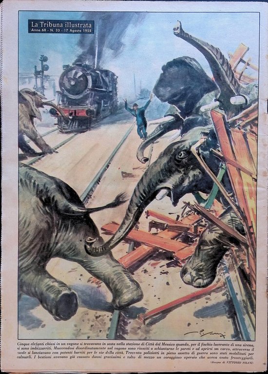 La Tribuna Illustrata 17 Agosto 1958 Esplosioni Camboata Rio Rafer …