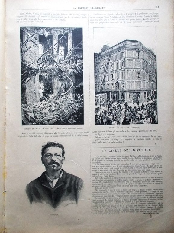 La Tribuna Illustrata 17 Aprile 1892 Martucci Processo Oreglia Settimana …
