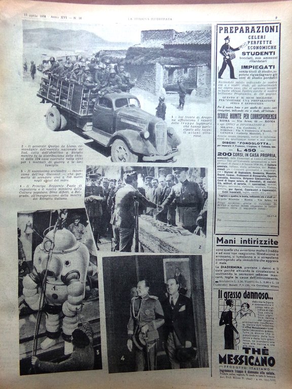La Tribuna Illustrata 17 Aprile 1938 Macchina Verità Sassofono Minuti …