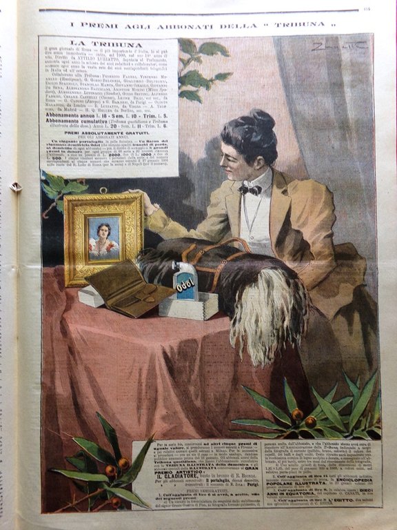 La Tribuna Illustrata 17 Dicembre 1899 Processo di Notarbartolo Motocicli …