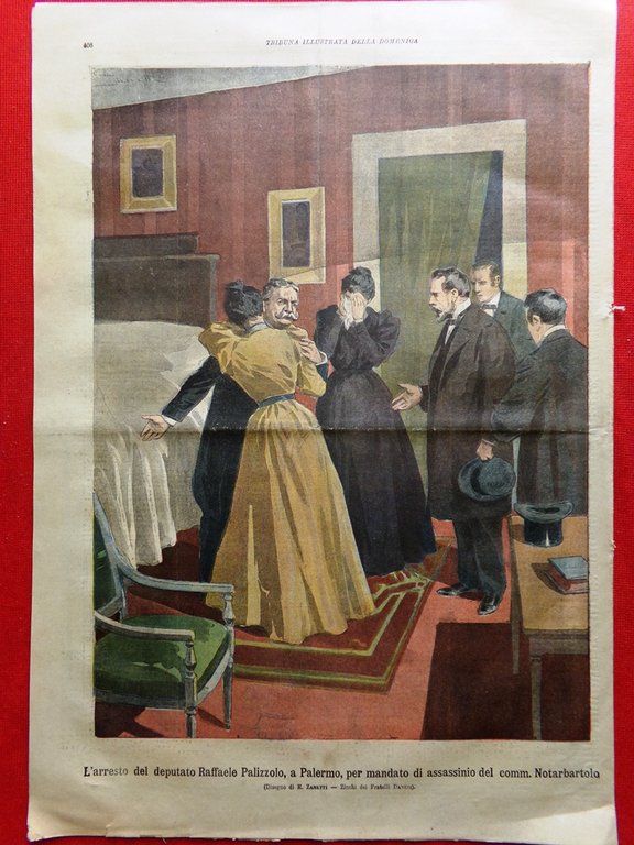 La Tribuna Illustrata 17 Dicembre 1899 Processo di Notarbartolo Motocicli …