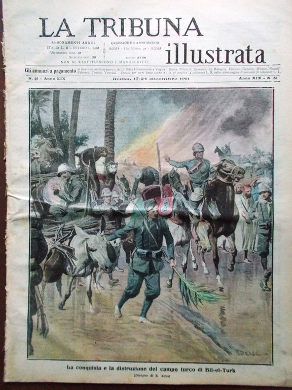 La Tribuna Illustrata 17 Dicembre 1911 Battaglia di Ain Zara … | Immagine Gallery 1