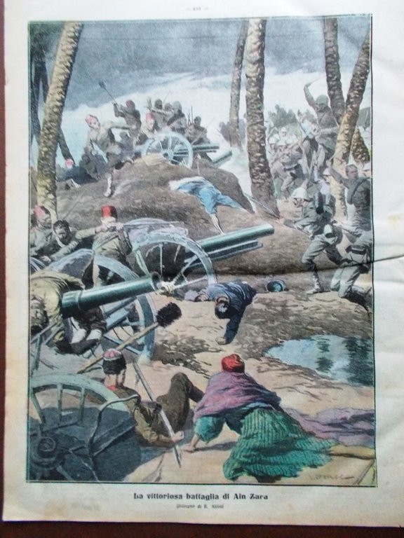 La Tribuna Illustrata 17 Dicembre 1911 Battaglia di Ain Zara …