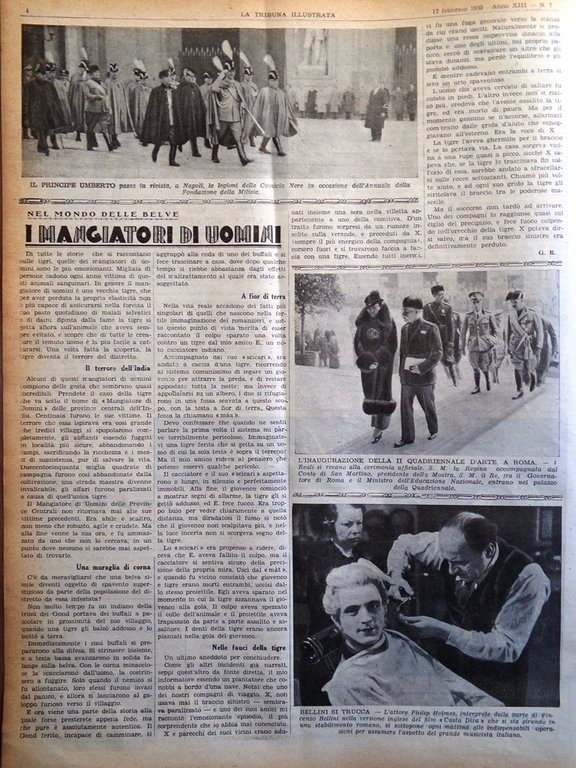 La Tribuna Illustrata 17 Febbraio 1935 Torre Diavoli Poppi Lutero …