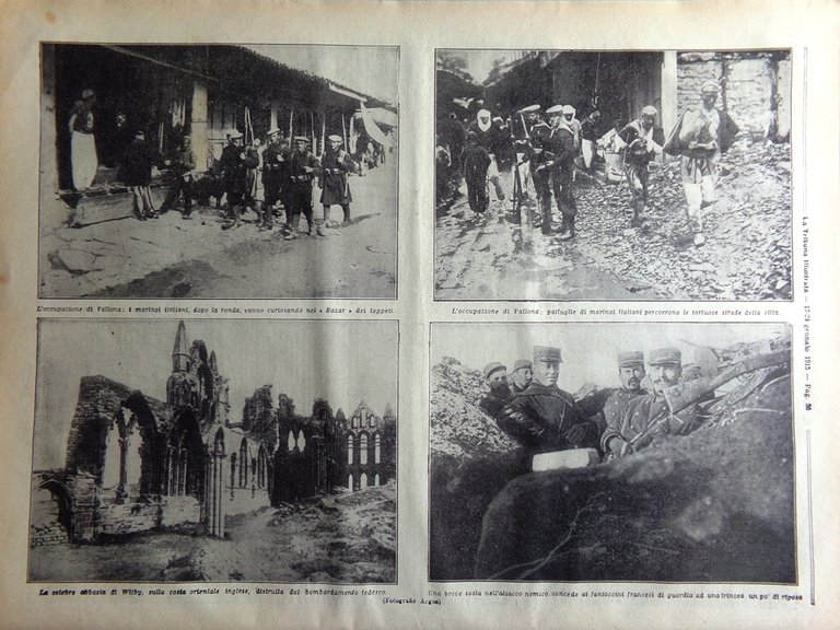 La Tribuna Illustrata 17 Gennaio 1915 WW1 Valona Hohenzollern Formidable … | Immagine Gallery 2
