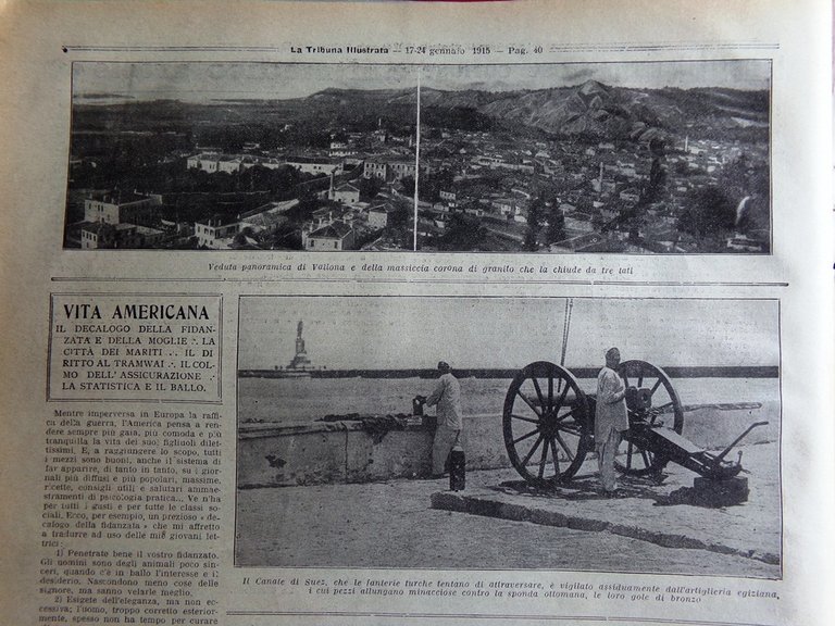 La Tribuna Illustrata 17 Gennaio 1915 WW1 Valona Hohenzollern Formidable … | Immagine Gallery 4