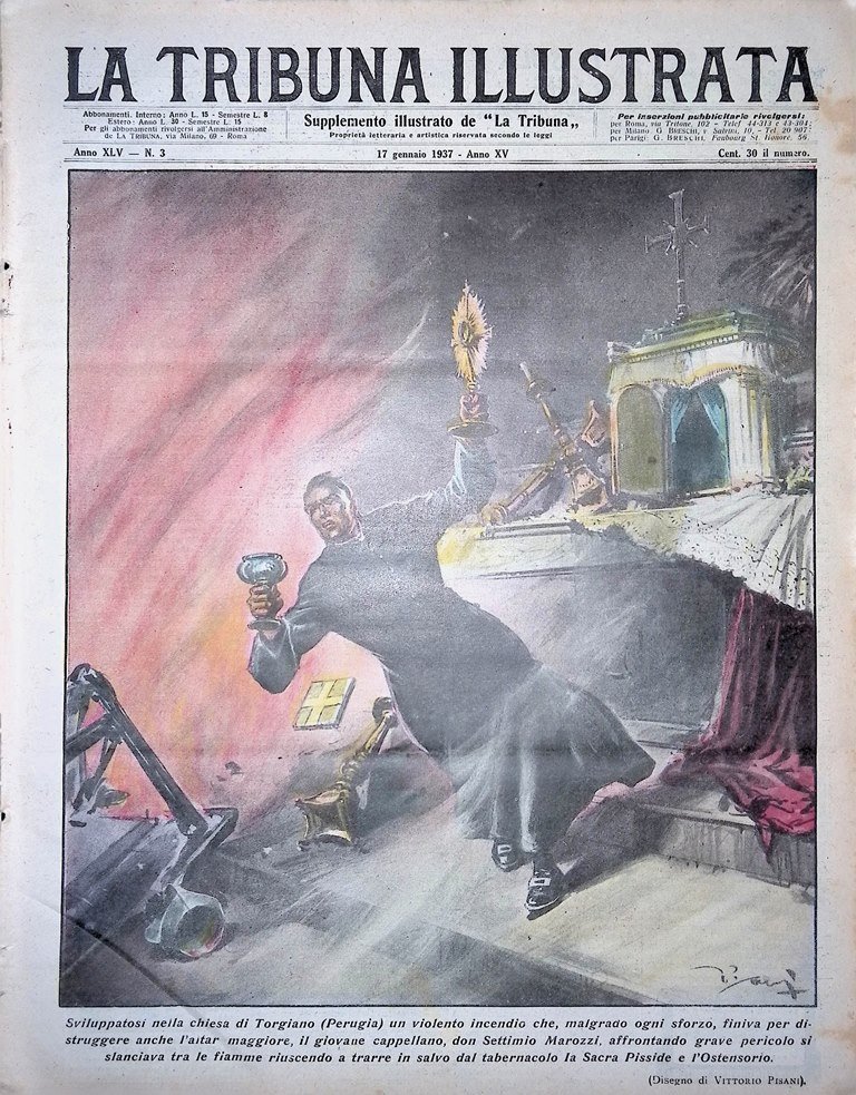 La Tribuna Illustrata 17 Gennaio 1937 Uomo di Rame Papa …