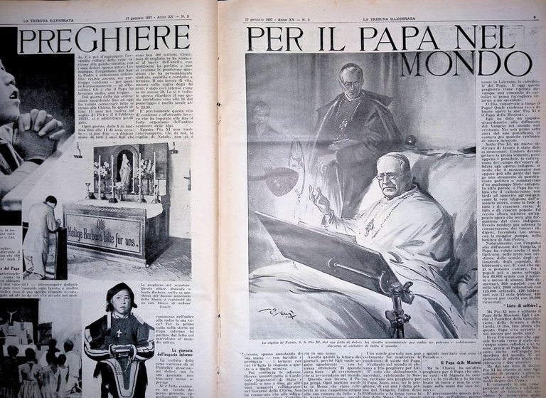 La Tribuna Illustrata 17 Gennaio 1937 Uomo di Rame Papa …