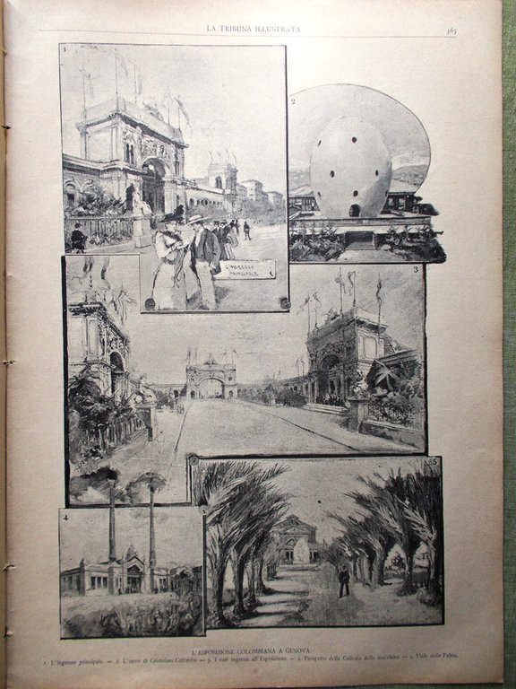 La Tribuna Illustrata 17 Luglio 1892 Centenario Scoperta America Colombo …
