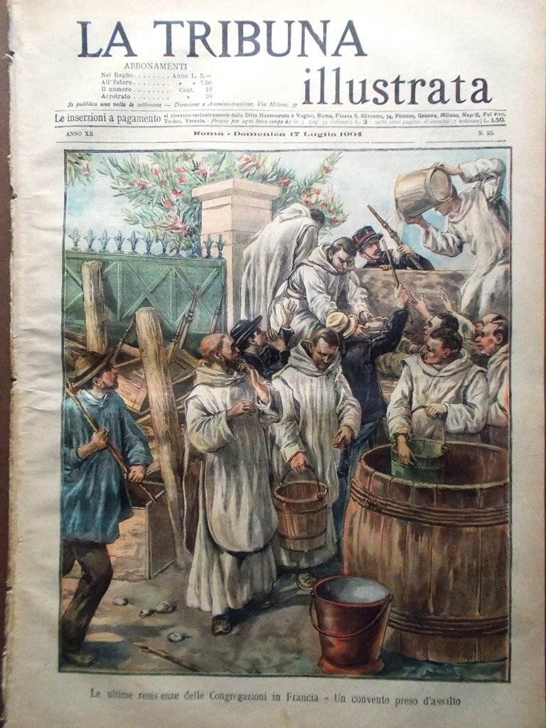 La Tribuna Illustrata 17 Luglio 1904 Ercolessi Morbillo Bosio Convento …