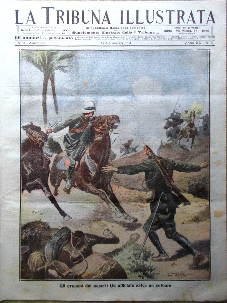 La Tribuna Illustrata 17 Marzo 1912 Bisson Crittografia Bombe Aerei …