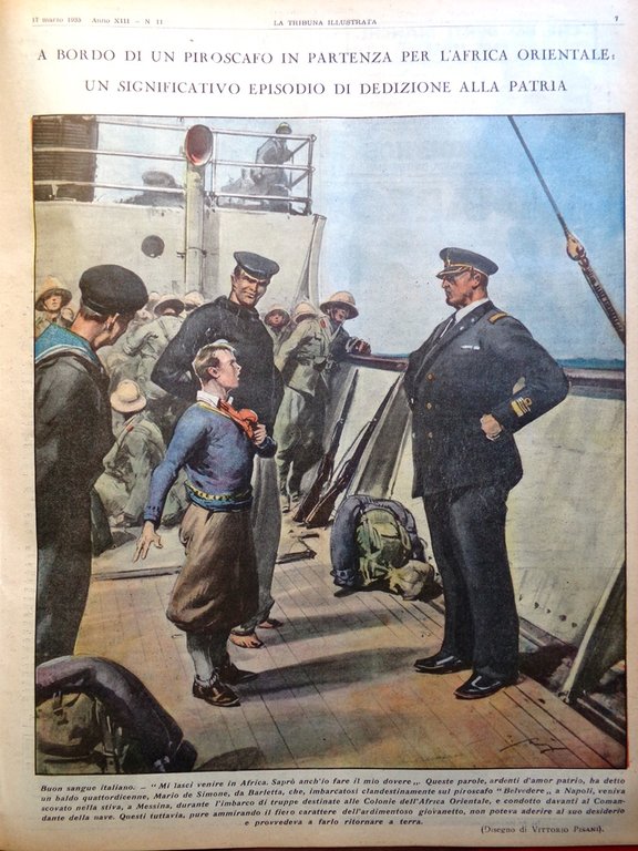 La Tribuna Illustrata 17 Marzo 1935 Graziani Televisione Maya Napoleone …