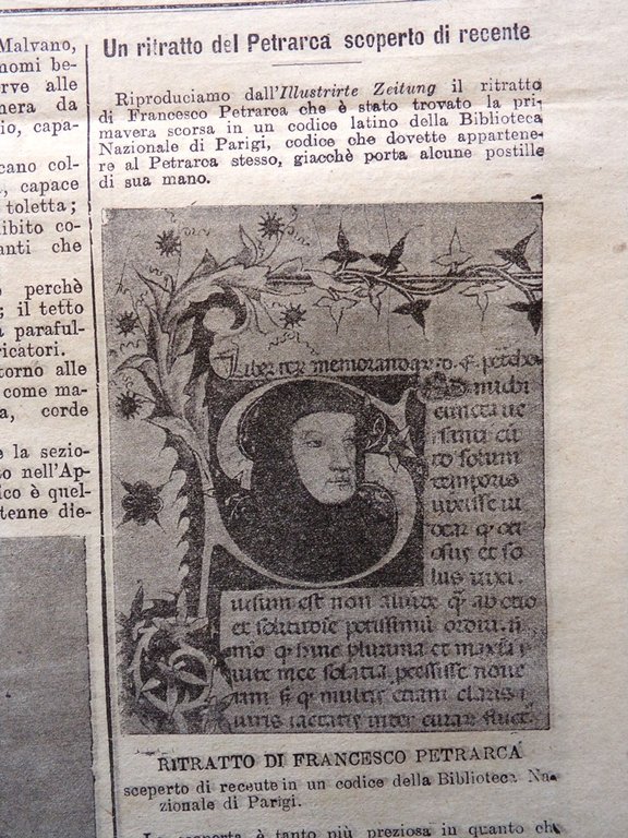 La Tribuna Illustrata 17 Novembre 1901 Petrarca Lecco Benedetto Brin …