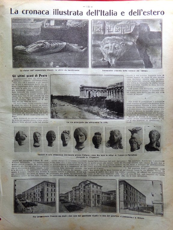 La Tribuna Illustrata 17 Novembre 1912 Petrovich Petrella Scavi a …
