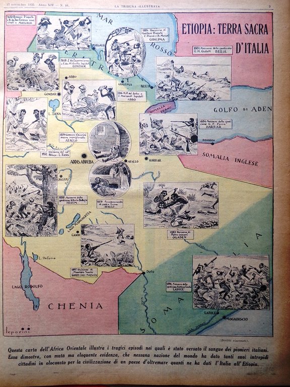 La Tribuna Illustrata 17 Novembre 1935 Società Nazioni Italiani in …