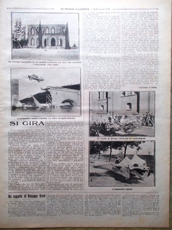 La Tribuna Illustrata 17 Ottobre 1920 Cinema Olimpici Nadi Verga …