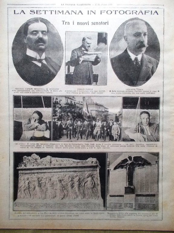 La Tribuna Illustrata 17 Ottobre 1920 Cinema Olimpici Nadi Verga …