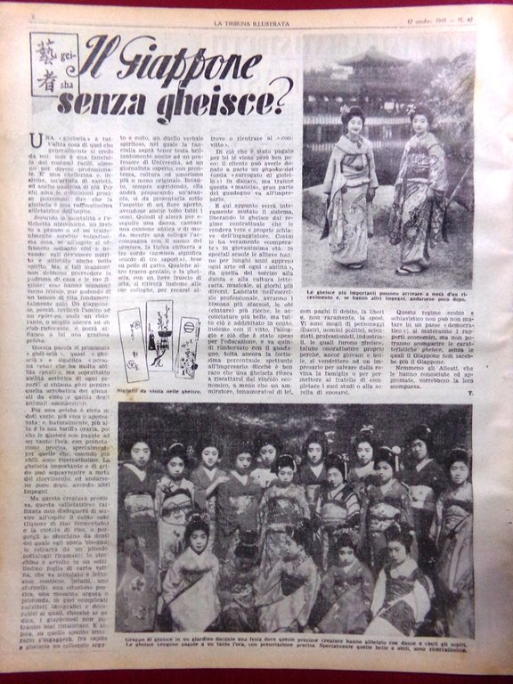 La Tribuna Illustrata 17 Ottobre 1948 Goggiam Offensiva Markos Geisha … | Immagine Gallery 2